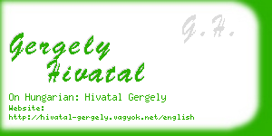 gergely hivatal business card